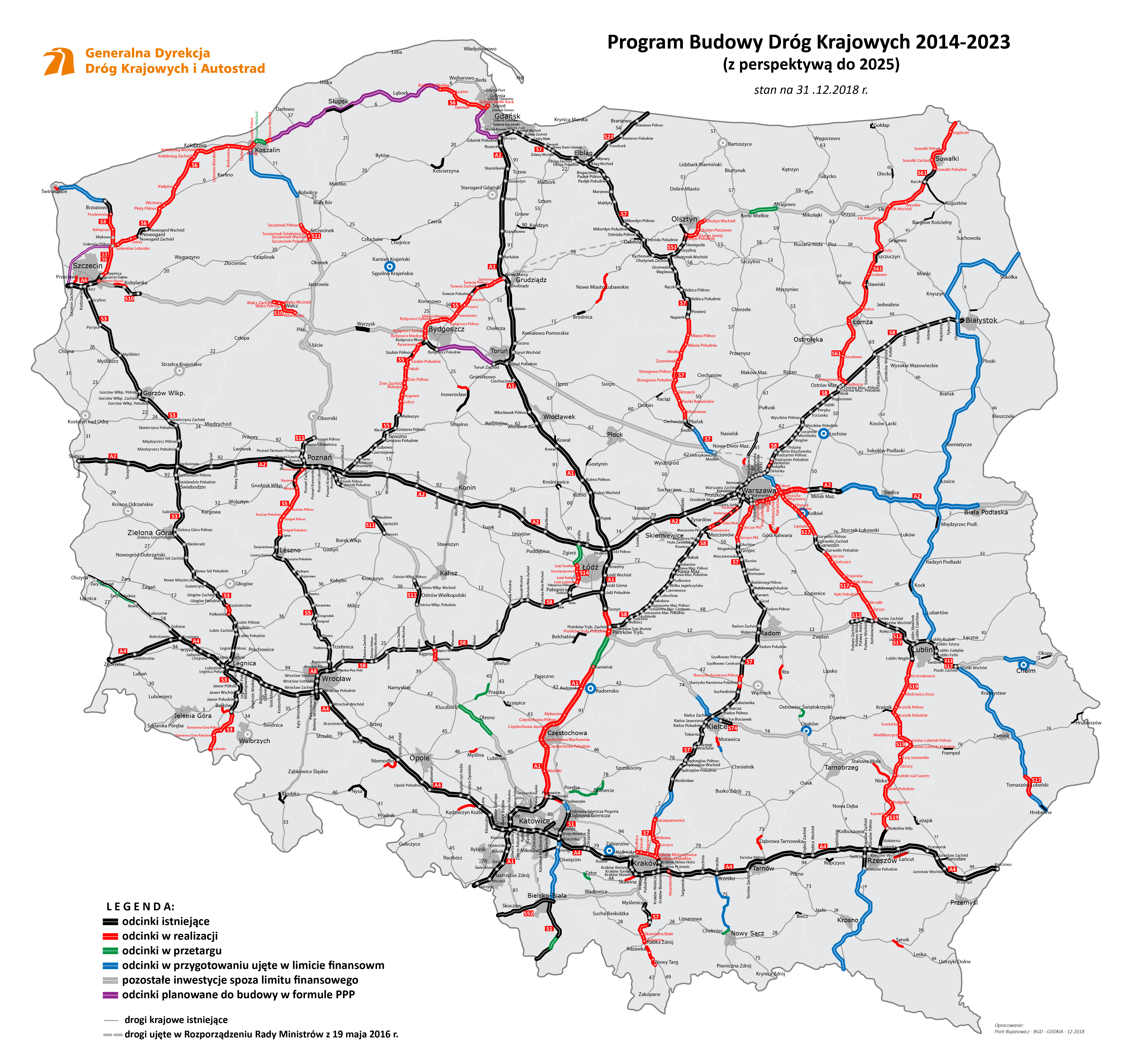 WYDANIE NA WEEKEND |  Przegląd mijającego tygodnia - Rośnie sieć dróg szybkiego ruchu w Polsce - Mapa Budowy Dróg Krajowych 2014-2023 z perspektywą do 2025  | Tydzień 1 2019